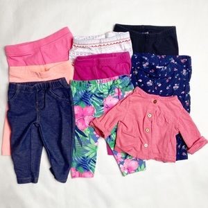 Lot of 9 Carter’s baby girls clothes.Size 6 months